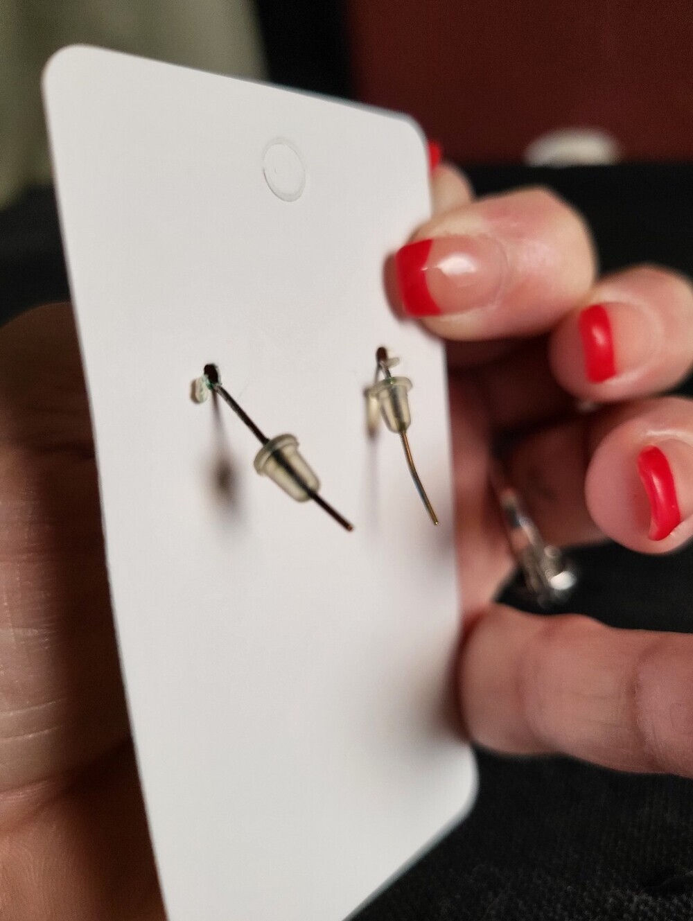 KENDRA SCOTT MOTHER OF PEARL SILVER TONE EARRINGS - Picture 2 of 3